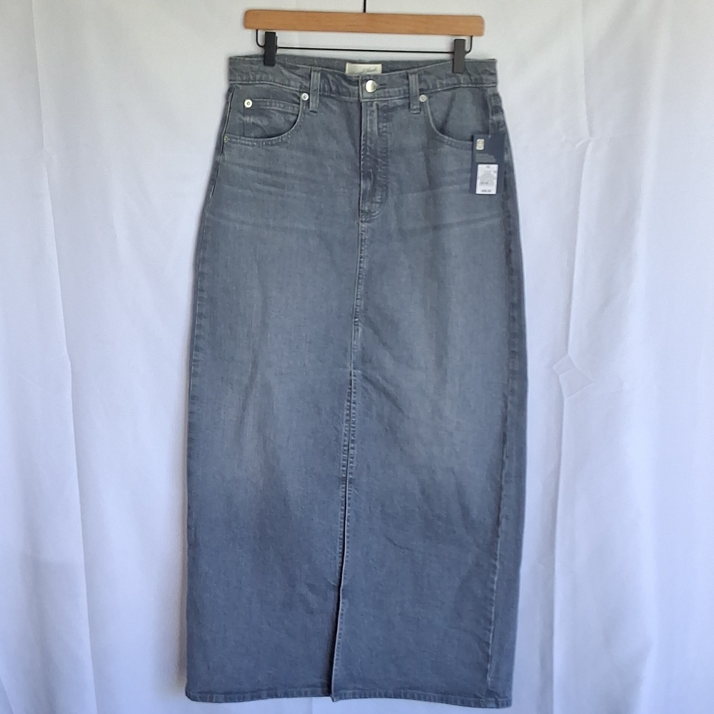 Universal Thread Denim Maxi Skirt Gray 10 R